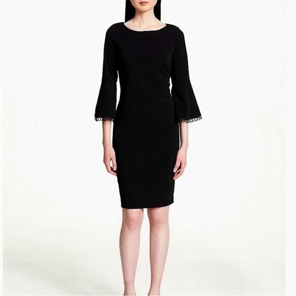 Calvin Klein Dresses & Skirts - Calvin Klein Bell Sleeve Solid Sheath Dress